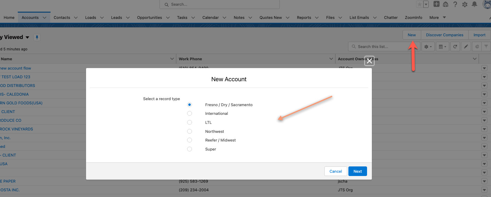 Account Navigation